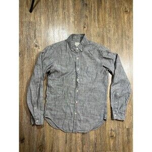 J Crew Workwear Chambray Shirt Mens S Gray Long Sleeve Button Up
